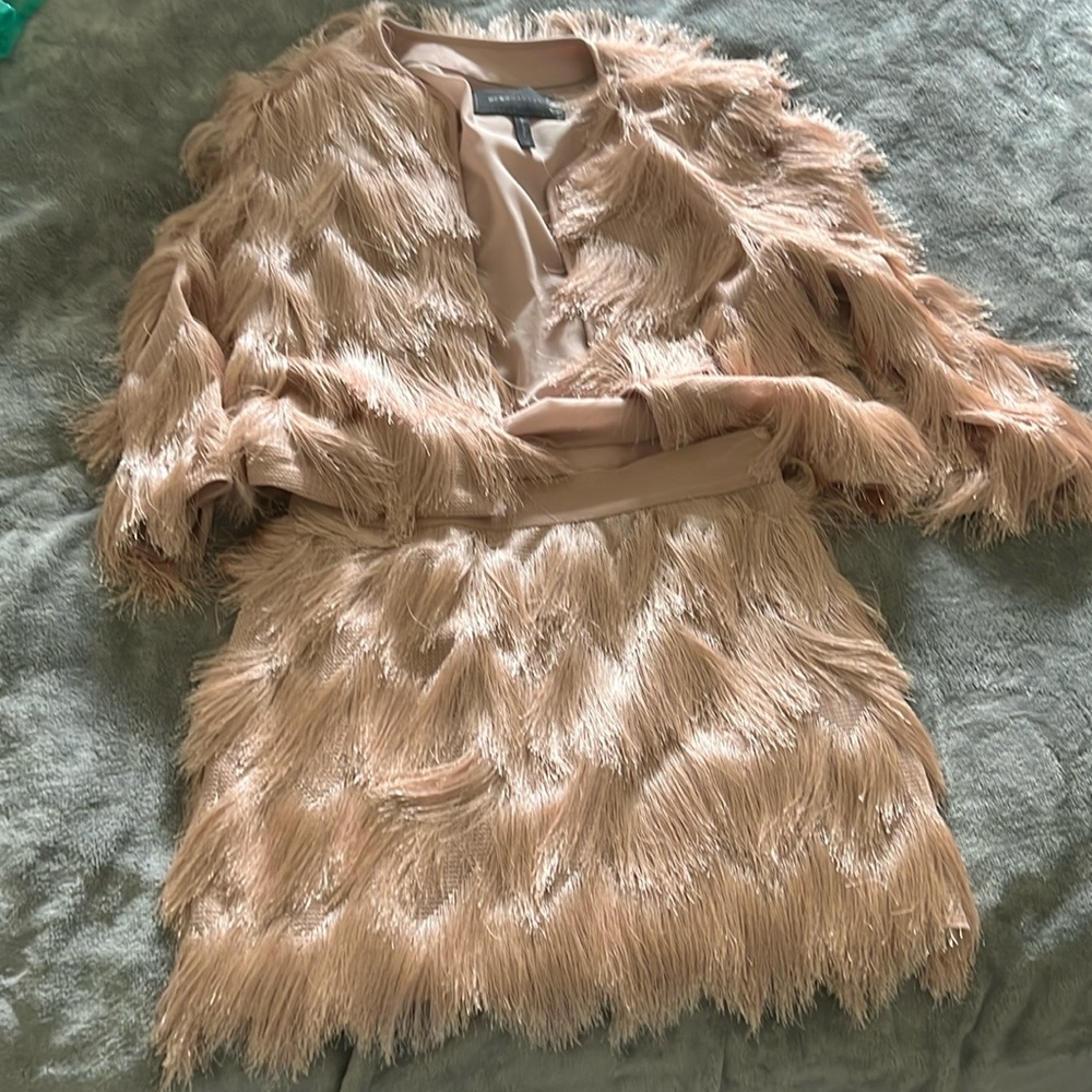 BCBG MaxAzria Fabulous fringe blazer and mini skirt